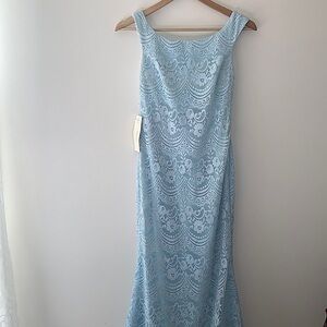 TS Couture Sky Blue Lace Long Mermaid Dress Gown